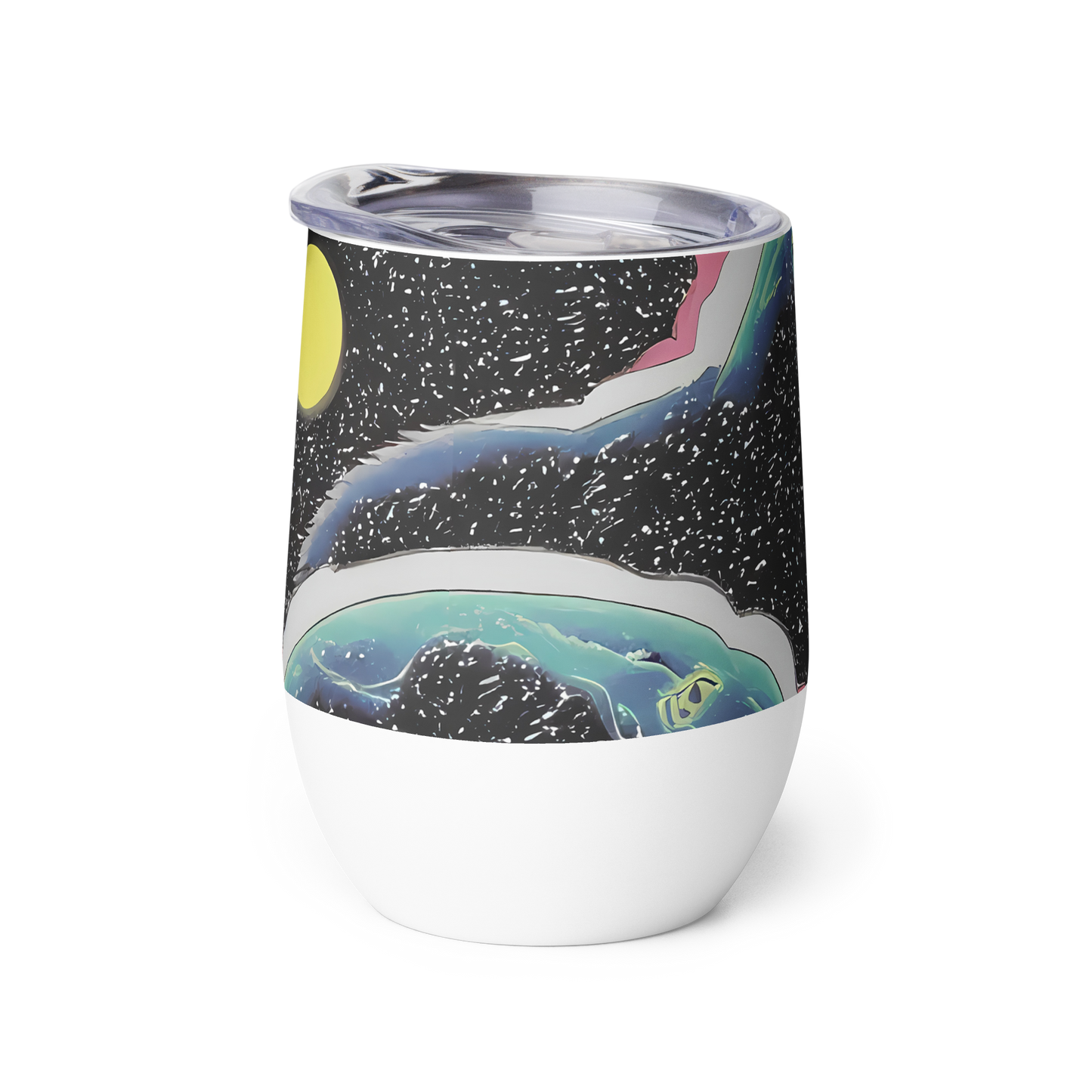 Wine Tumbler - Lunar Waves