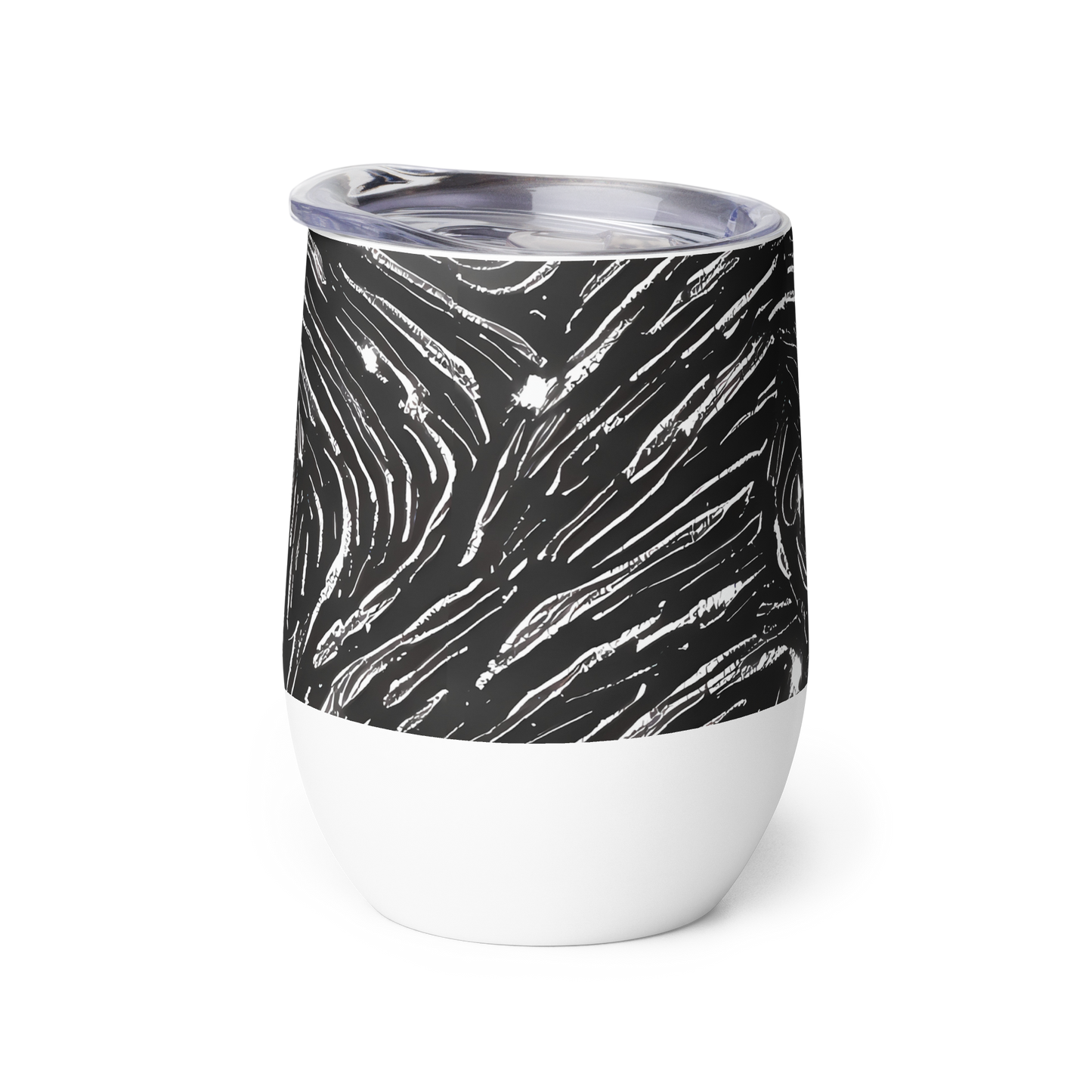 Wine Tumbler - Silver Swirl