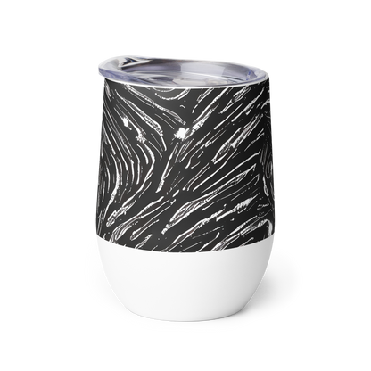 Wine Tumbler - Silver Swirl