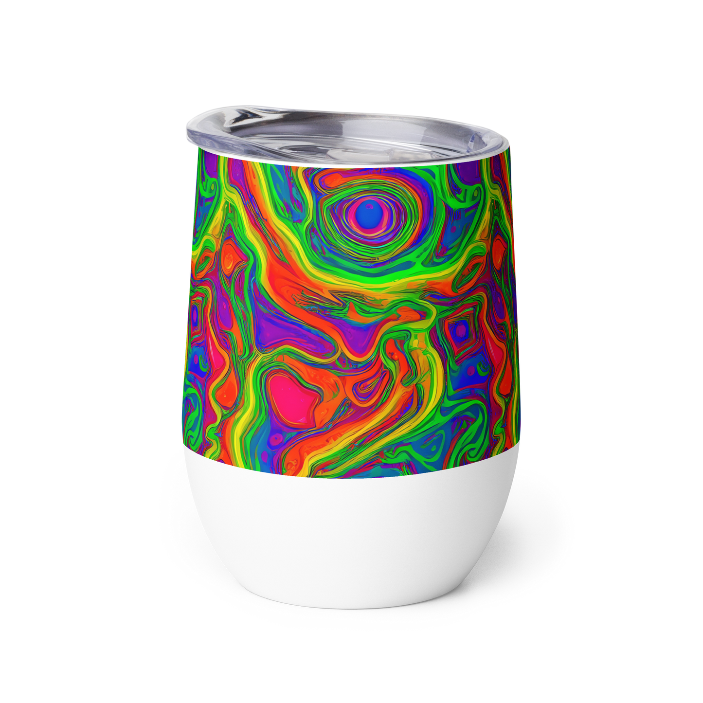 Wine Tumbler - Psychedelic Waves