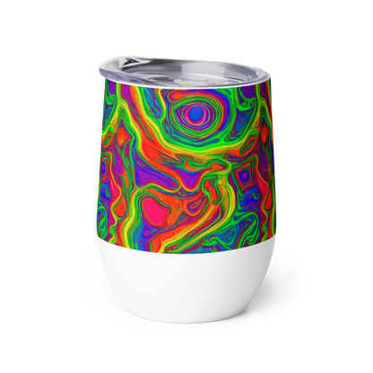 Wine Tumbler - Psychedelic Waves