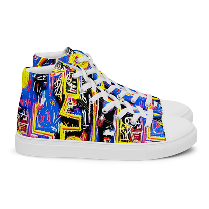 Women's High Top Canvas Shoes - Radiant Mayhem
