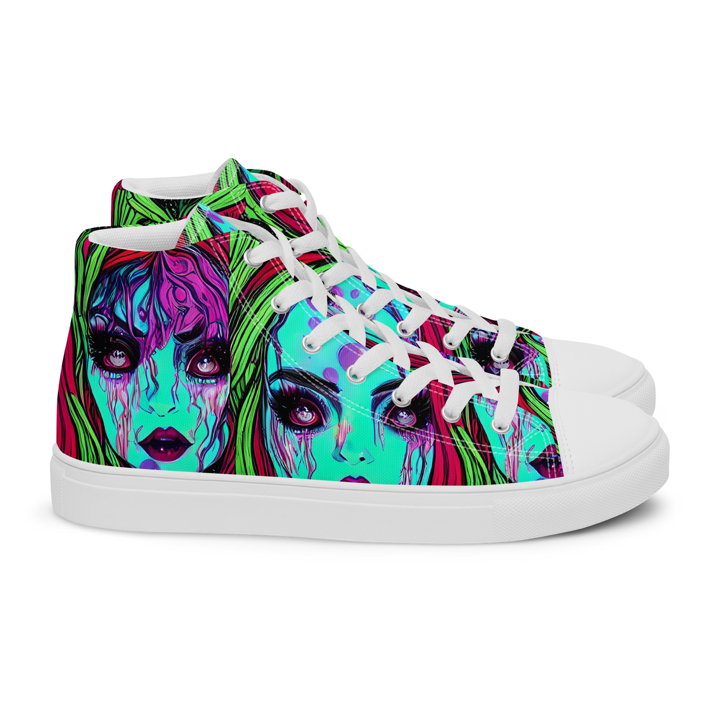 Women's High Top Canvas Shoes - Luminous Nightfall