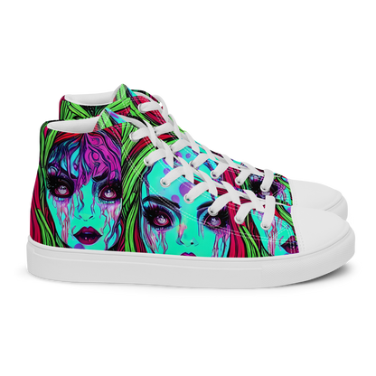 Women's High Top Canvas Shoes - Luminous Nightfall