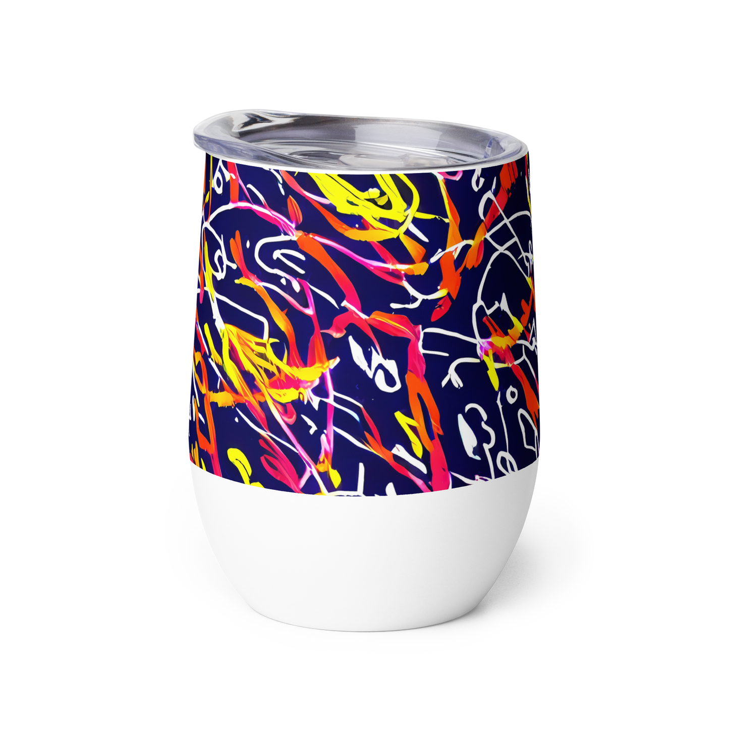 Wine Tumbler - Neon Currents