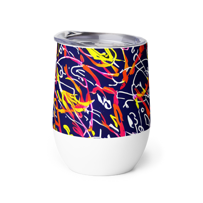 Wine Tumbler - Neon Currents