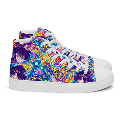 Men's High Top Canvas Shoes - Aquatic Whim