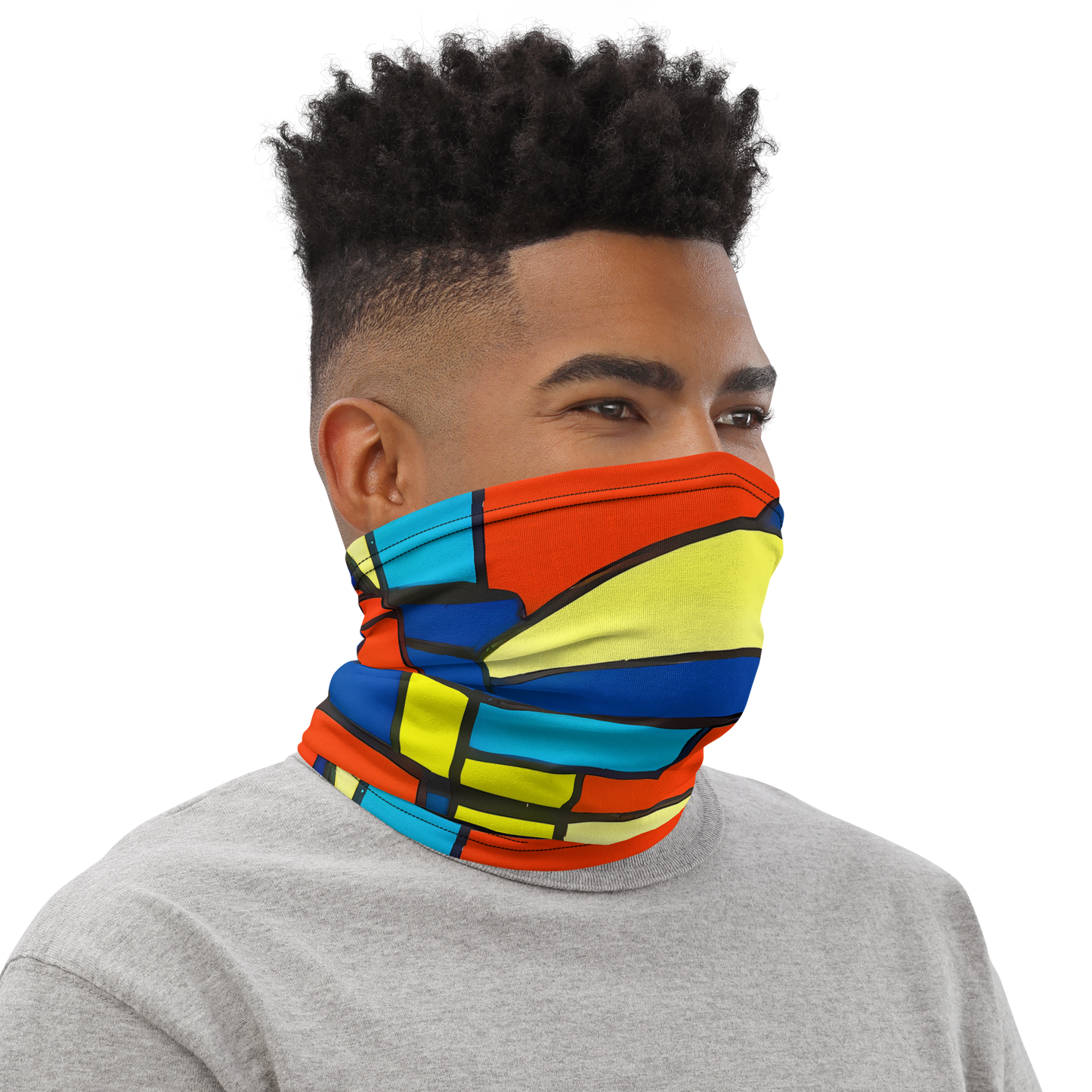 Neck Gaiter - Neon Fractals