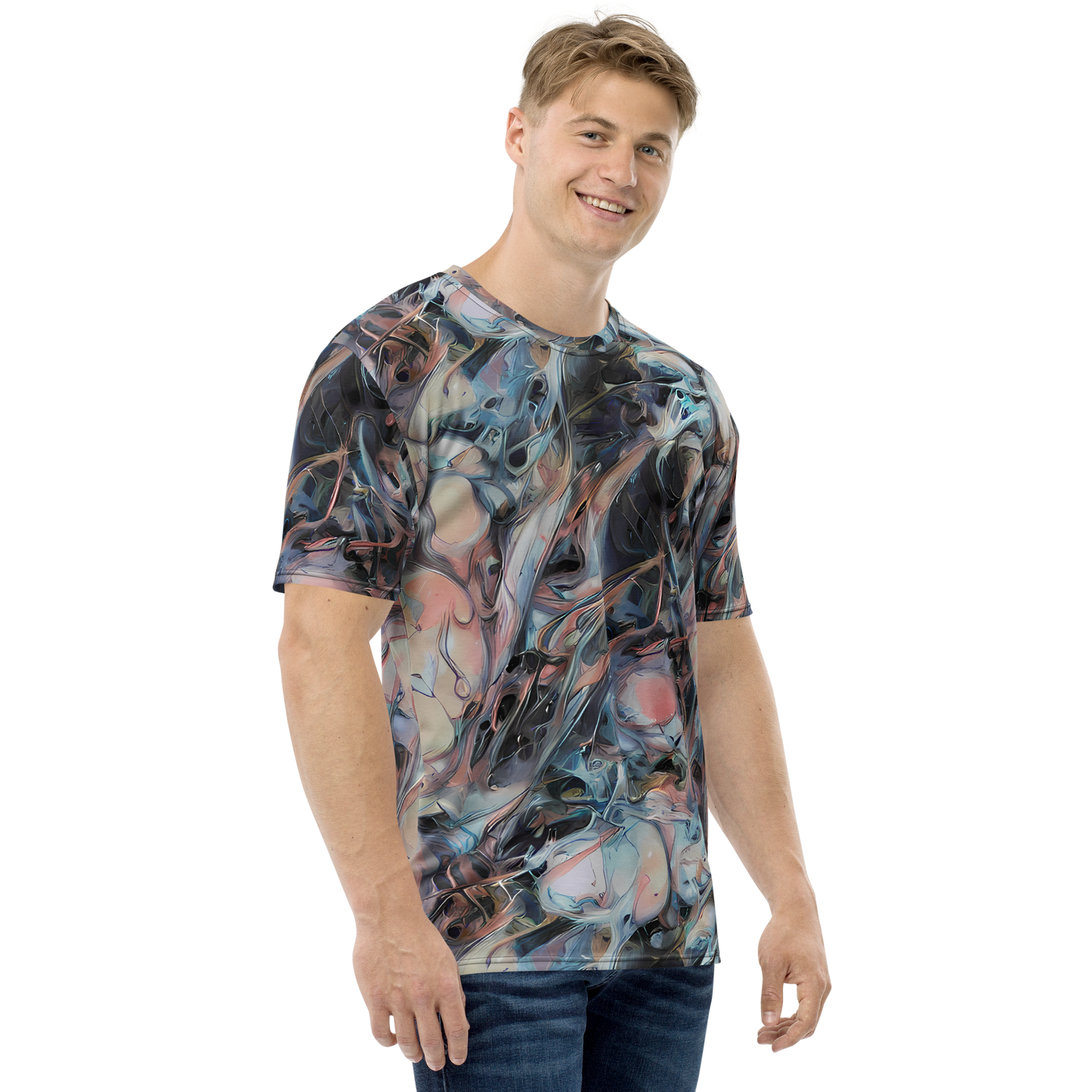 Men's Crew Neck T-Shirt - Daydream Cascade