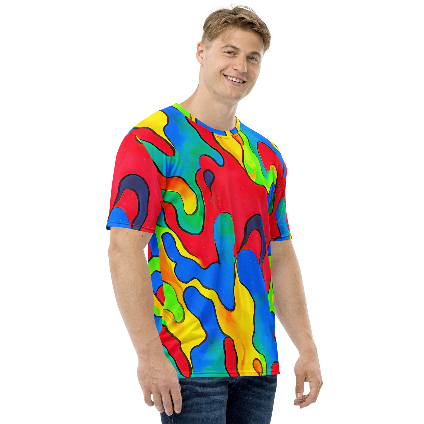 Men's Crew Neck T-Shirt - Splash of Joy