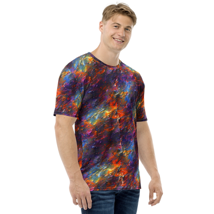 Men's Crew Neck T-Shirt - Auroral Ripples