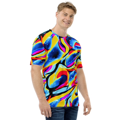 Men's Crew Neck T-Shirt - Electric Dreamscape