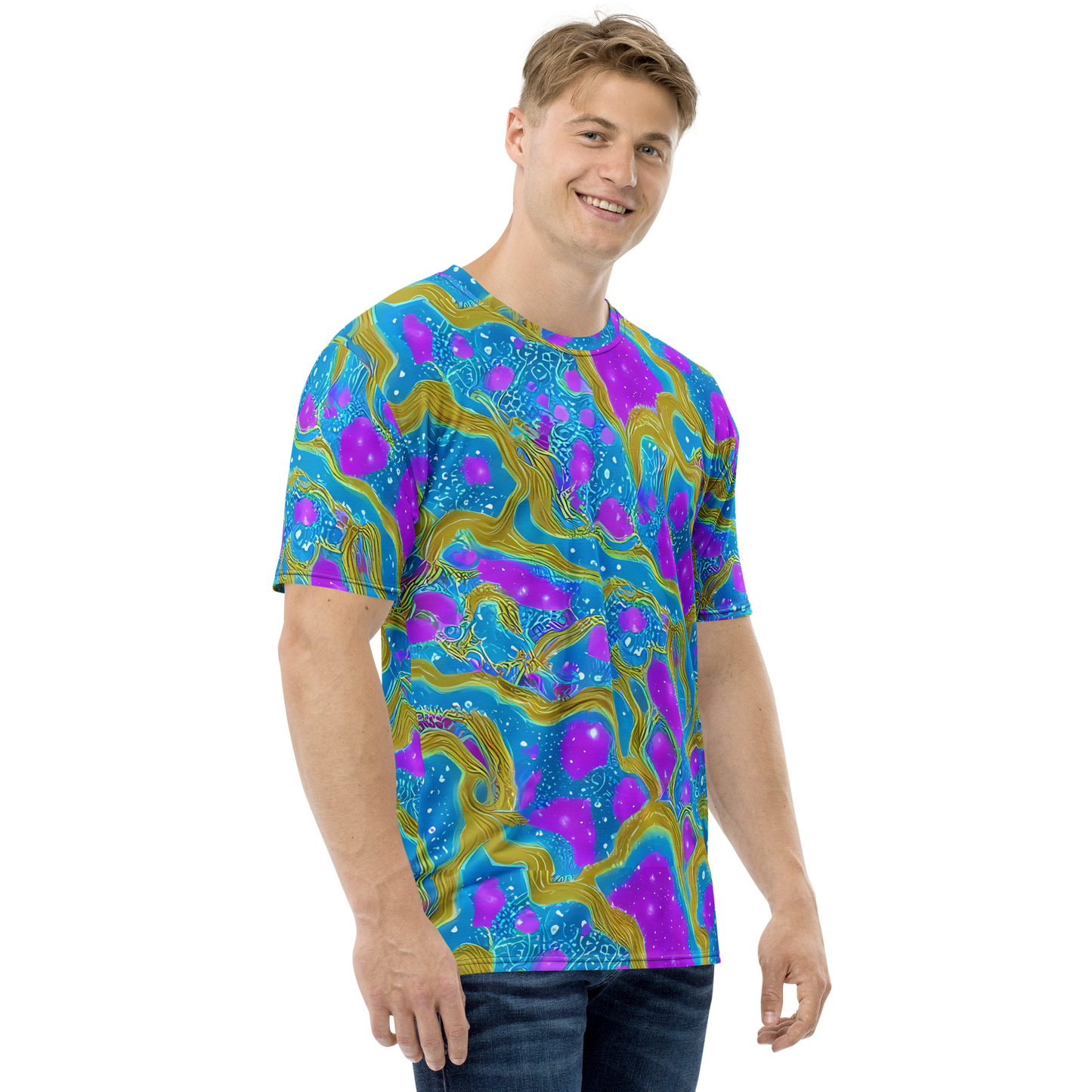 Men's Crew Neck T-Shirt - Mystic Waves