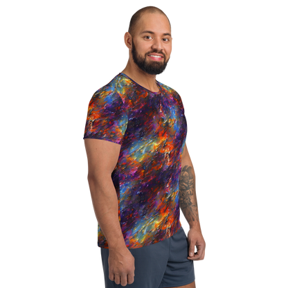 Men's Athletic T-Shirt - Auroral Ripples