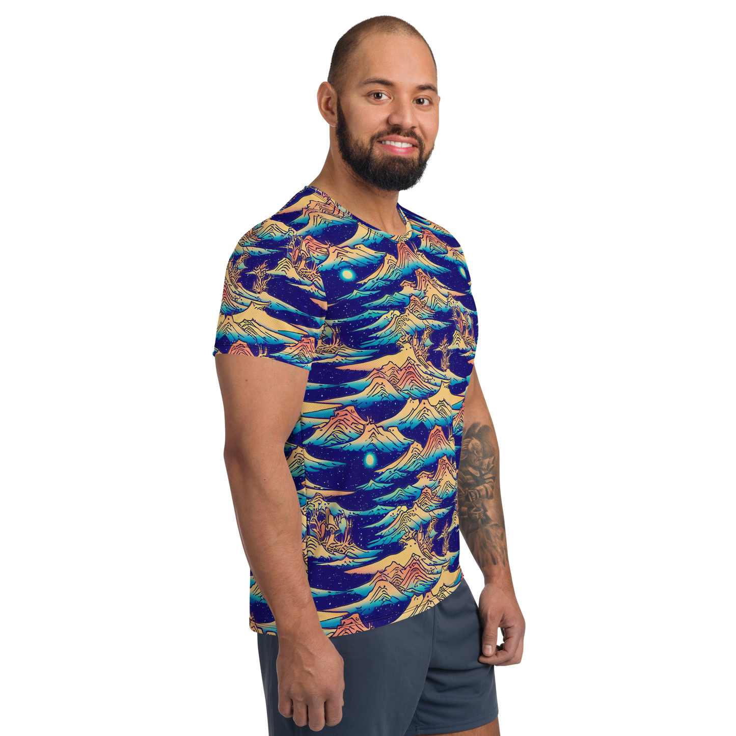Men's Athletic T-Shirt - Mystical Mountain Mirage