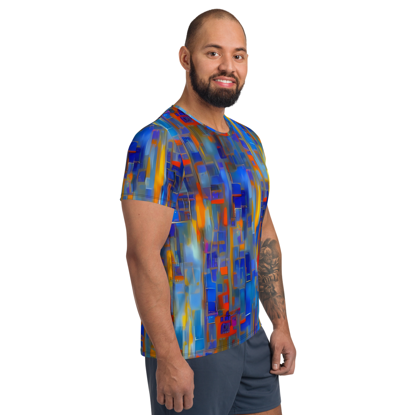 Men's Athletic T-Shirt - Neoplastique Flow