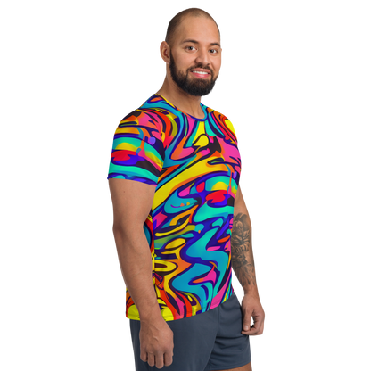 Men's Athletic T-Shirt - Electric Ecstasy
