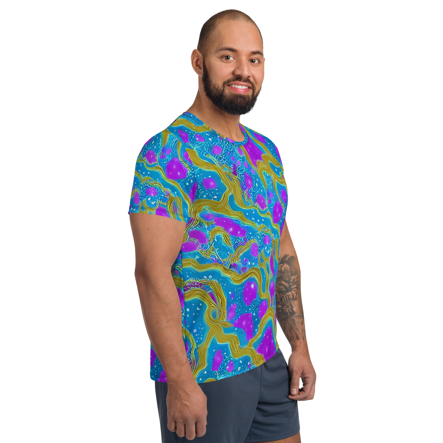 Men's Athletic T-Shirt - Mystic Waves