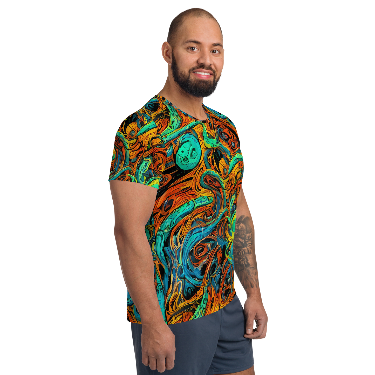 Men's Athletic T-Shirt - Flaming Mirage