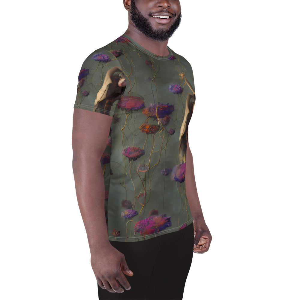 Men's Athletic T-Shirt - Ethereal Bloom