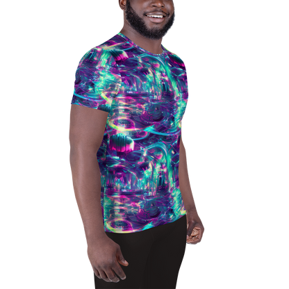 Men's Athletic T-Shirt - Synthwave Surge