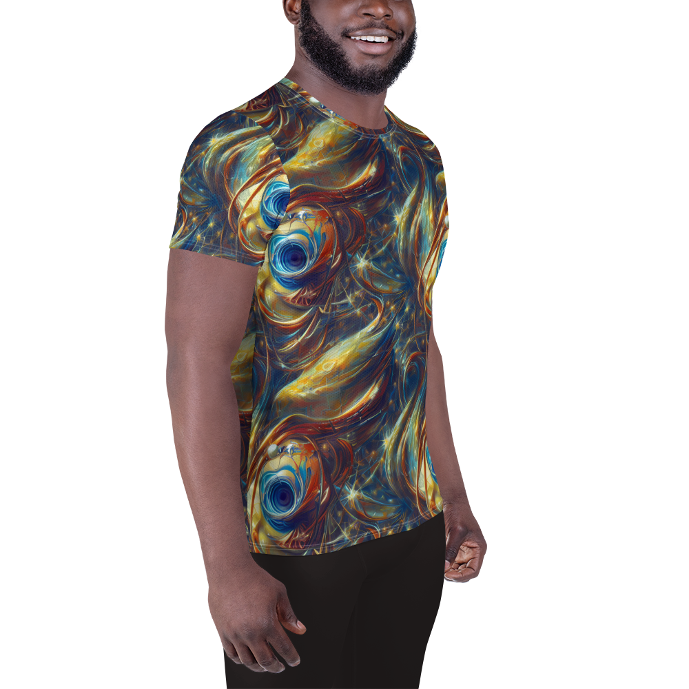 Men's Athletic T-Shirt - Celestial Vortex