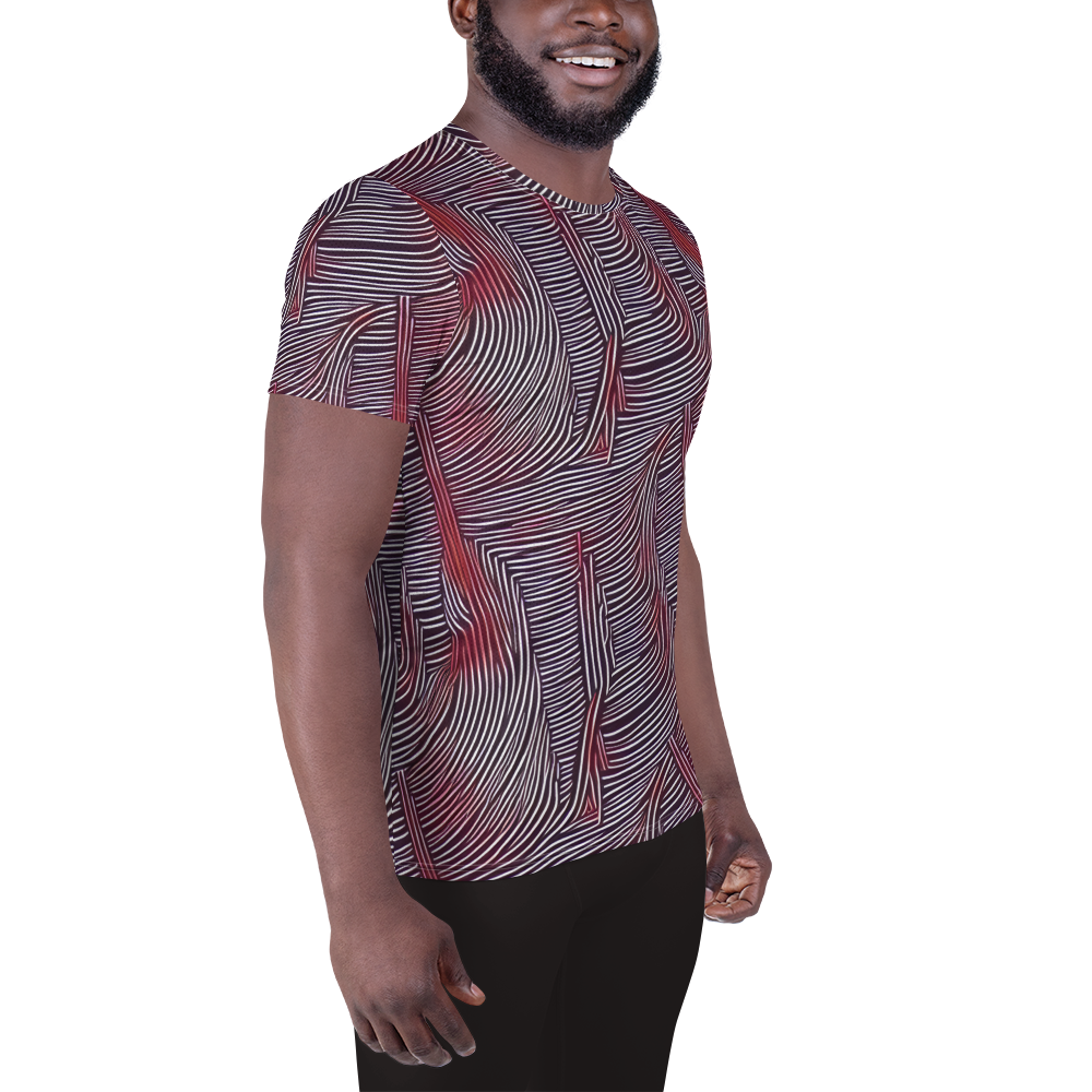 Men's Athletic T-Shirt - Nebula Waves