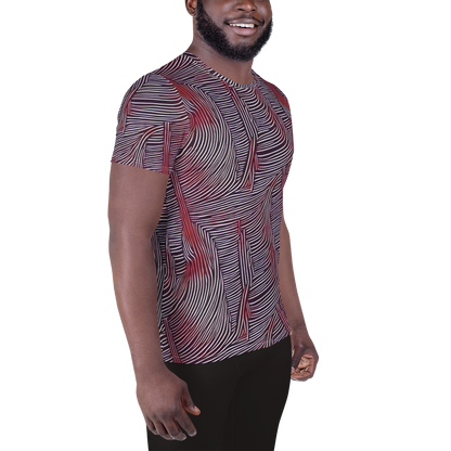 Men's Athletic T-Shirt - Nebula Waves