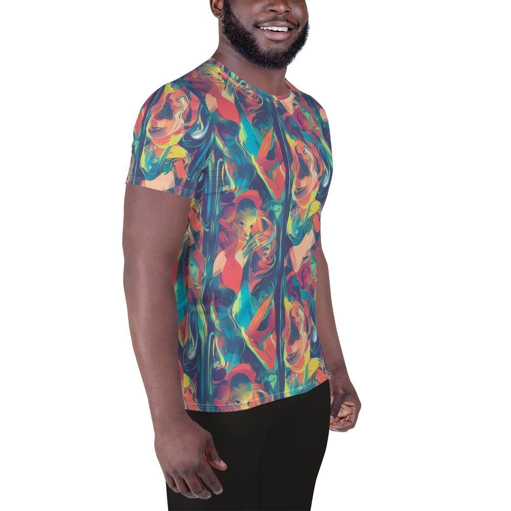 Men's Athletic T-Shirt - Neon Aurora