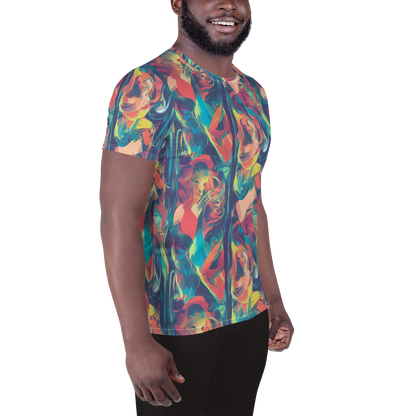 Men's Athletic T-Shirt - Neon Aurora