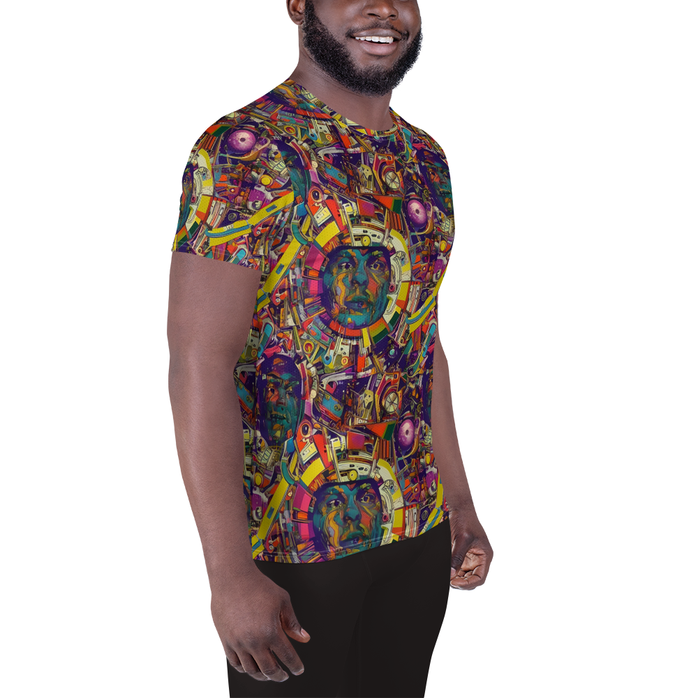 Men's Athletic T-Shirt - Cosmic Collage