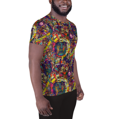 Men's Athletic T-Shirt - Cosmic Collage