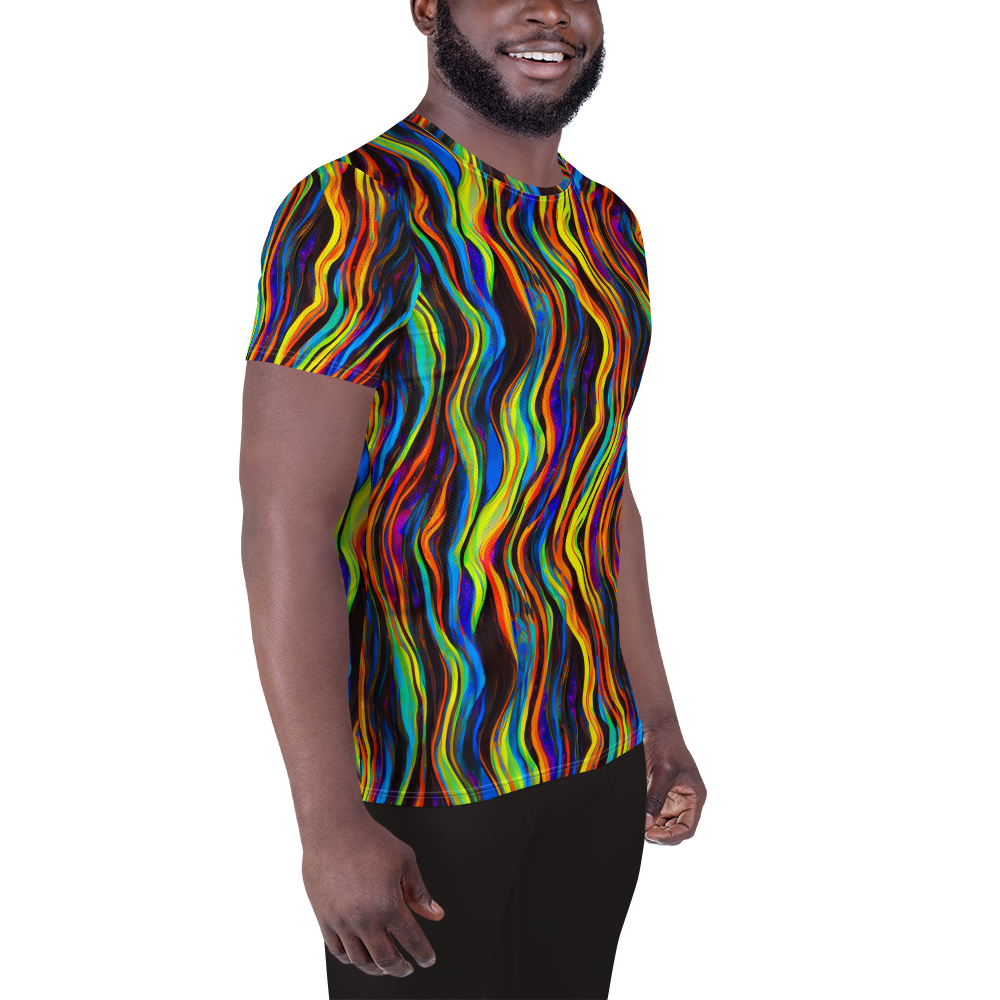 Men's Athletic T-Shirt - Celestial Waves