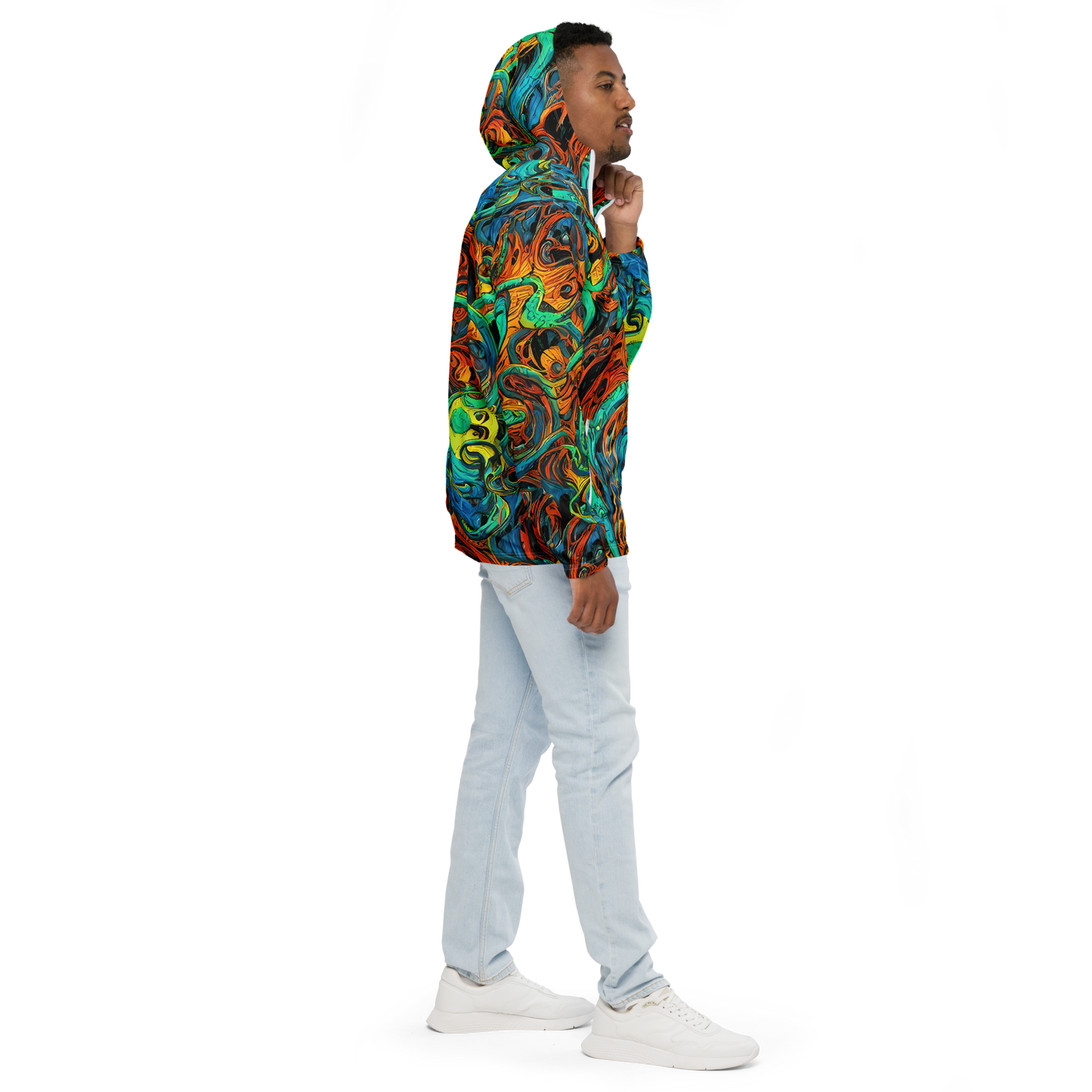 Men's Windbreaker - Flaming Mirage