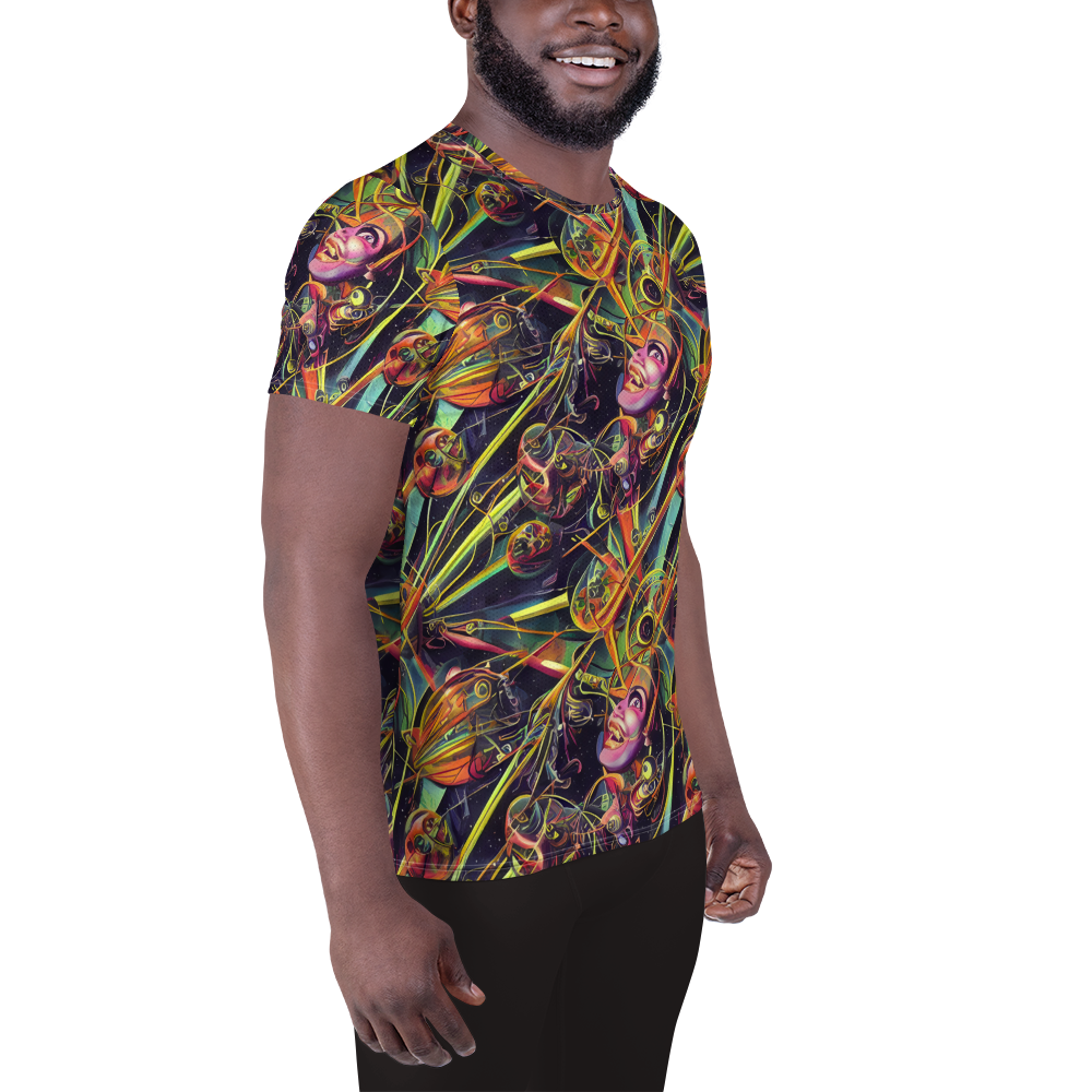 Men's Athletic T-Shirt - Psychedelic Deep Space