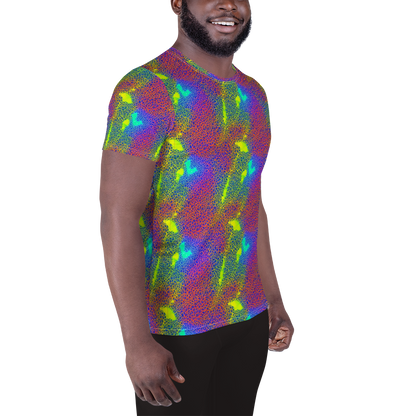 Men's Athletic T-Shirt - Prismatic Web