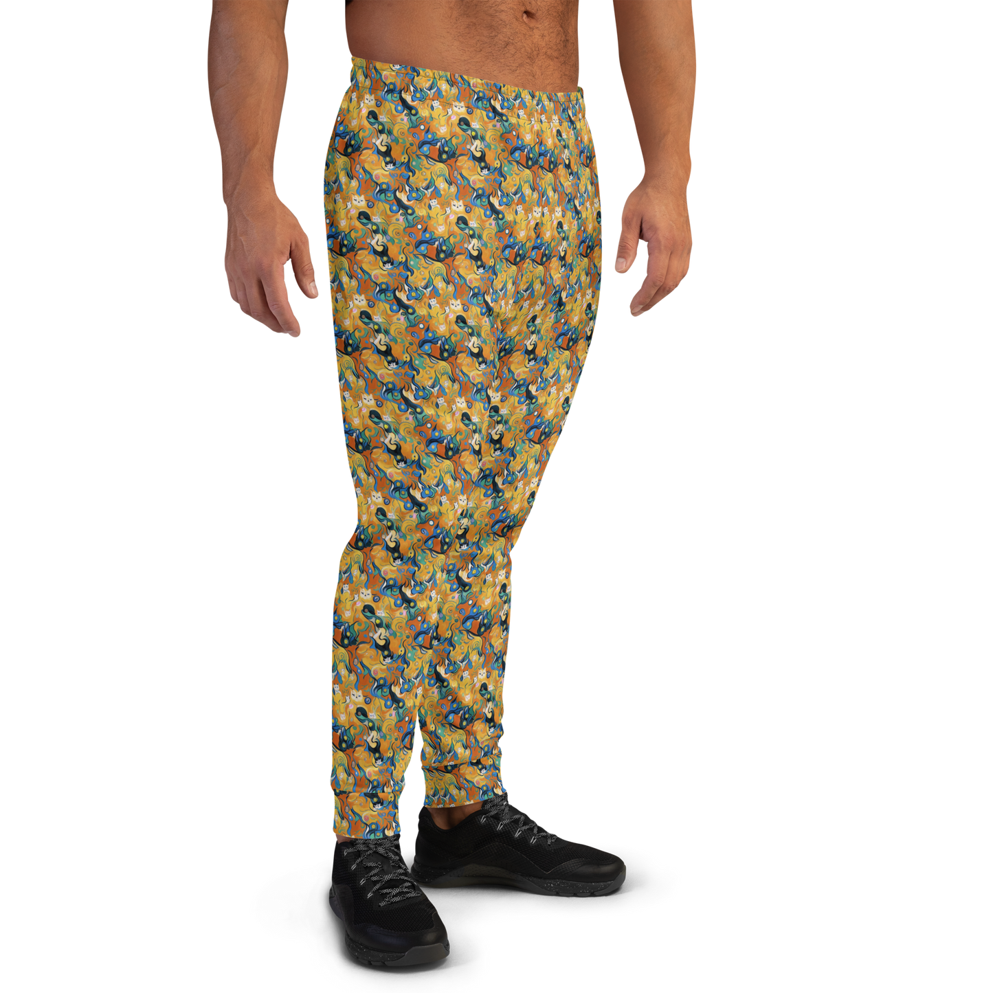 Men’s Joggers - Whimsical Feline Dance