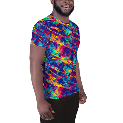 Men's Athletic T-Shirt - Spectrum Streaks