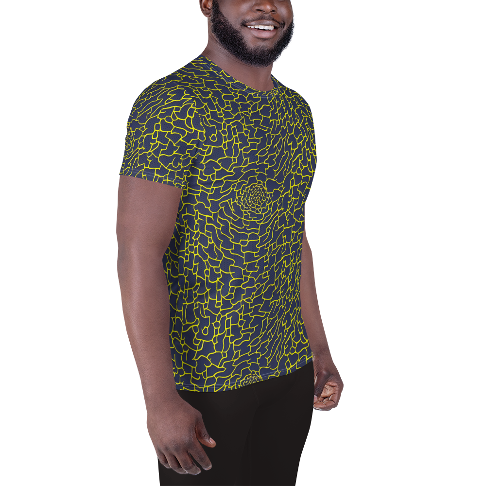 Men's Athletic T-Shirt - Nightshade Maze