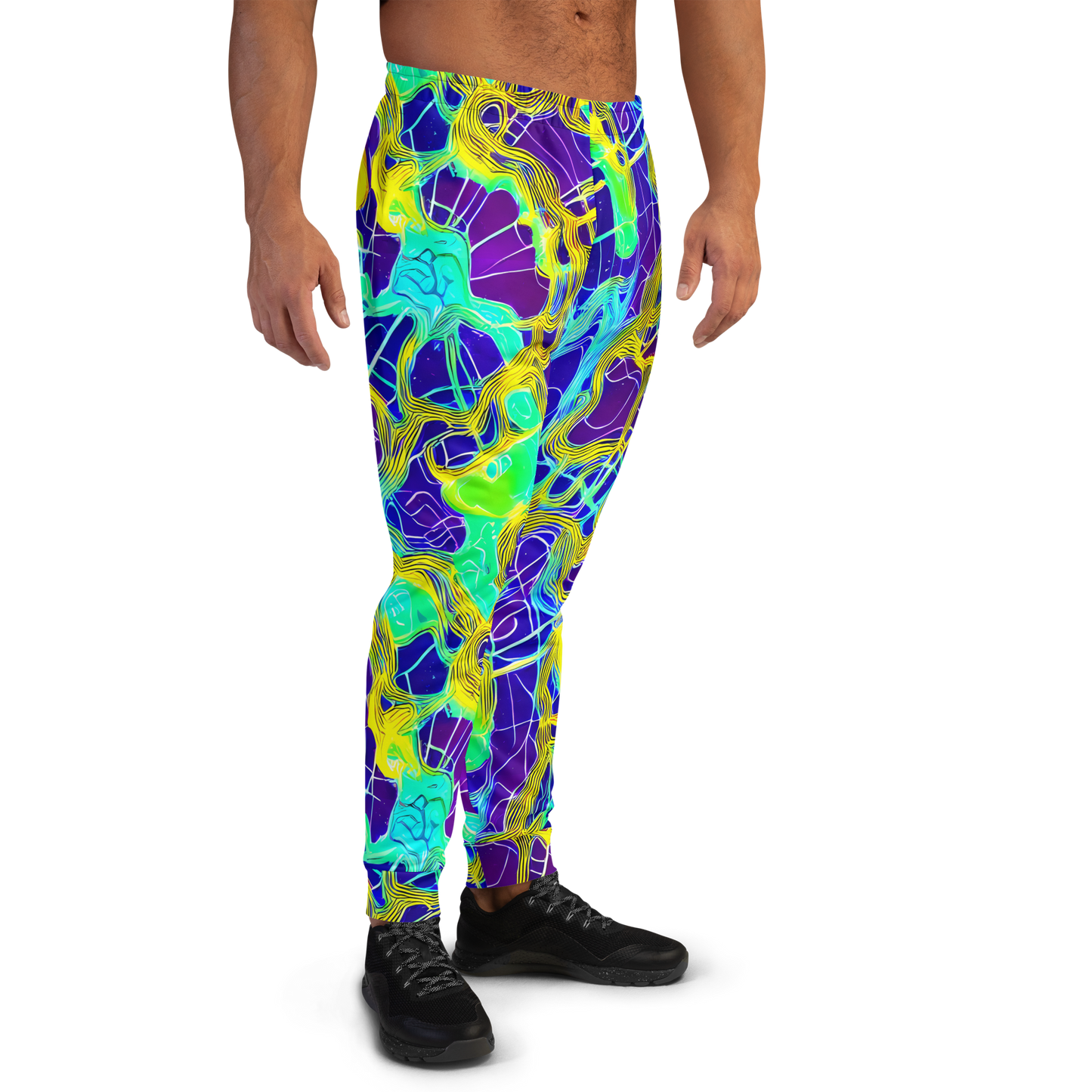 Men’s Joggers - Neon Jungle Rhapsody