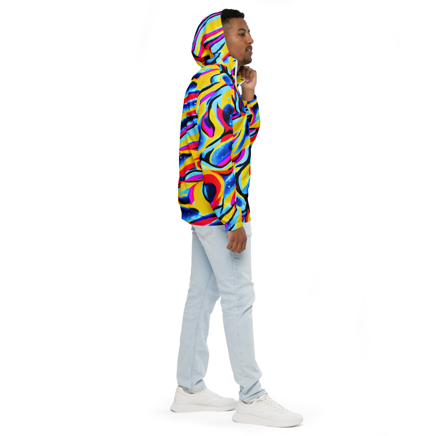 Men's Windbreaker - Electric Dreamscape