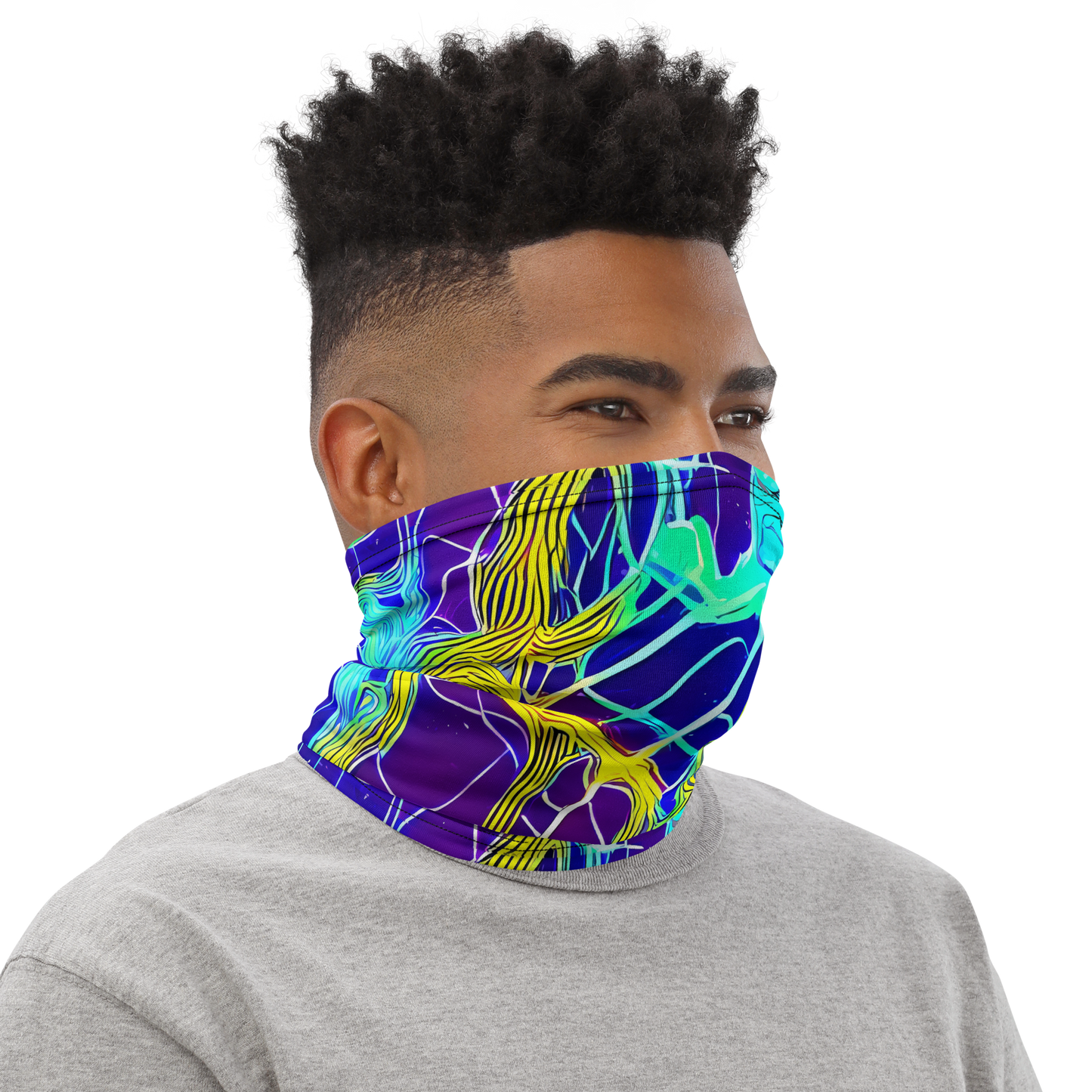 Neck Gaiter - Neon Jungle Rhapsody