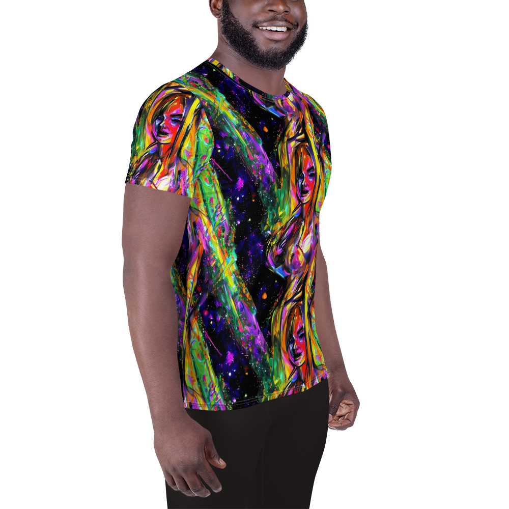 Men's Athletic T-Shirt - Galactic Flamenco