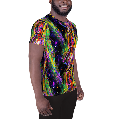 Men's Athletic T-Shirt - Galactic Flamenco