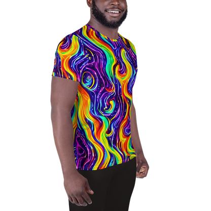 Men's Athletic T-Shirt - Galactic Flames