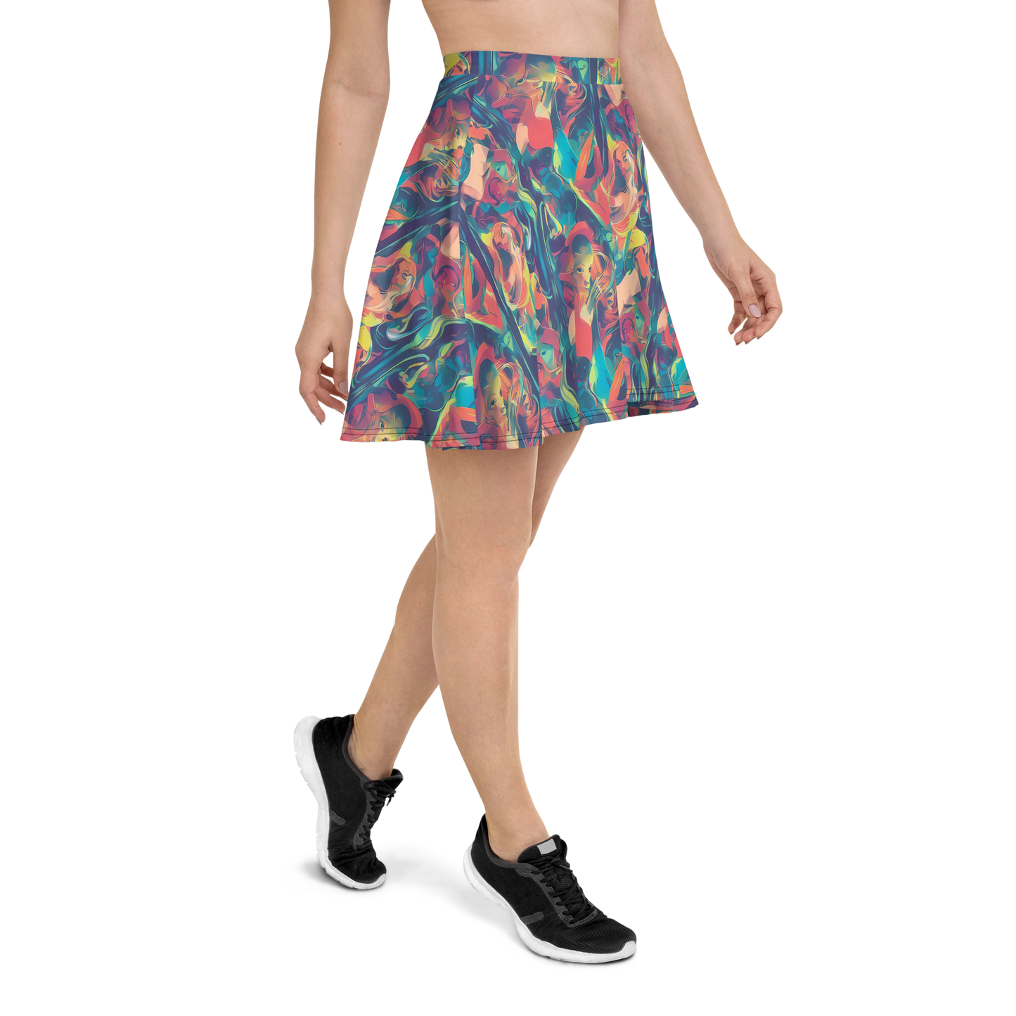 Skater Skirt - Neon Aurora