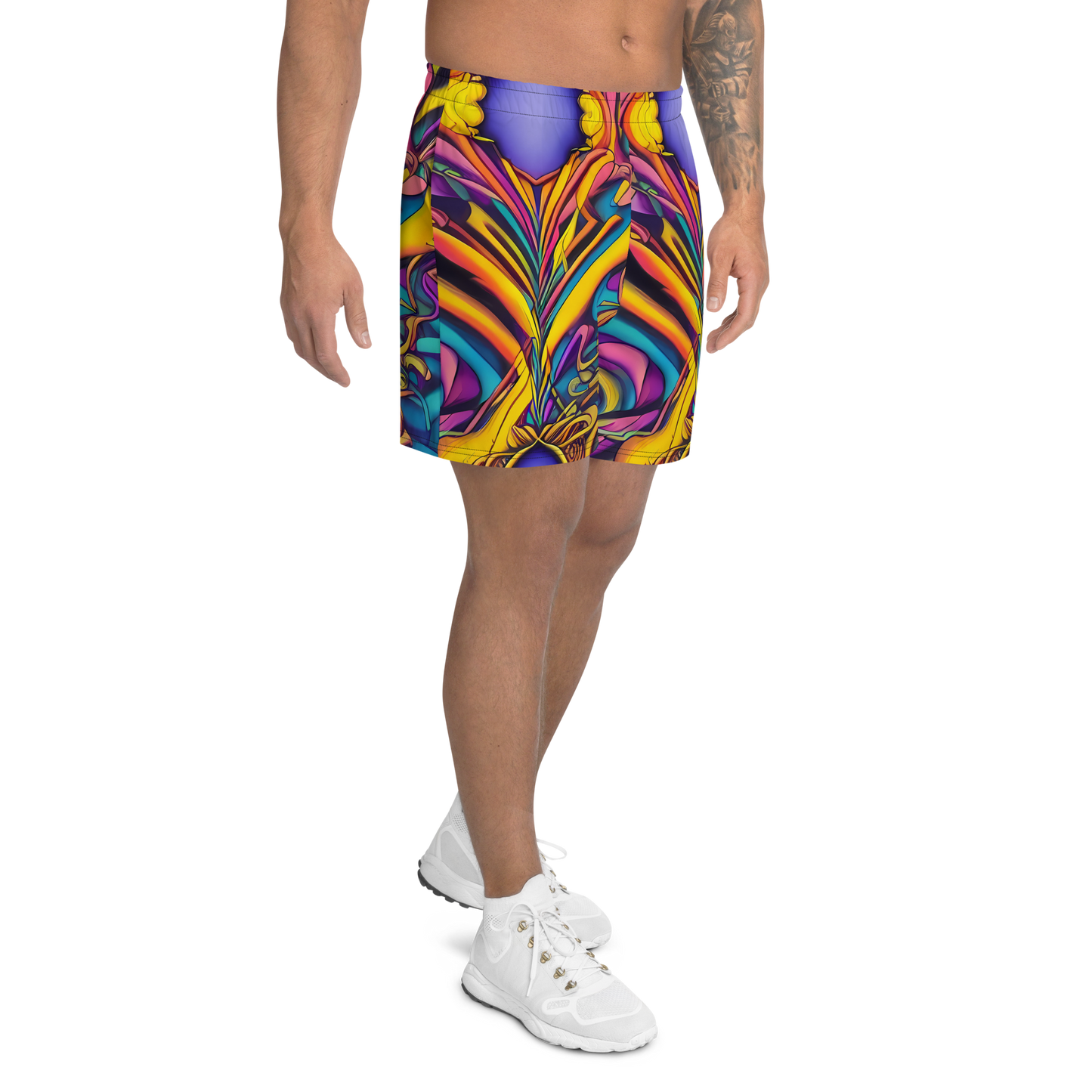 Men's Athletic Shorts - Pre-Raphaelite Wave