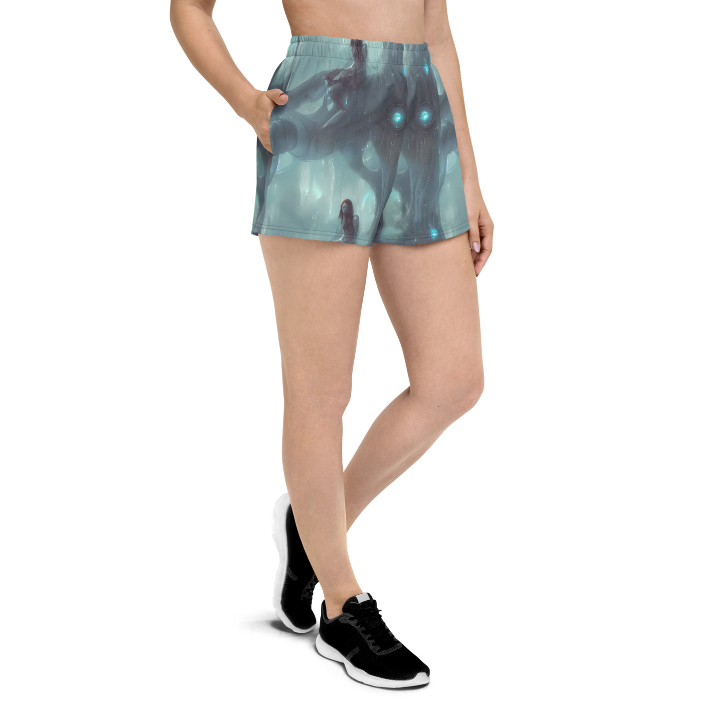 Women’s Athletic Shorts - Liquid Serenity