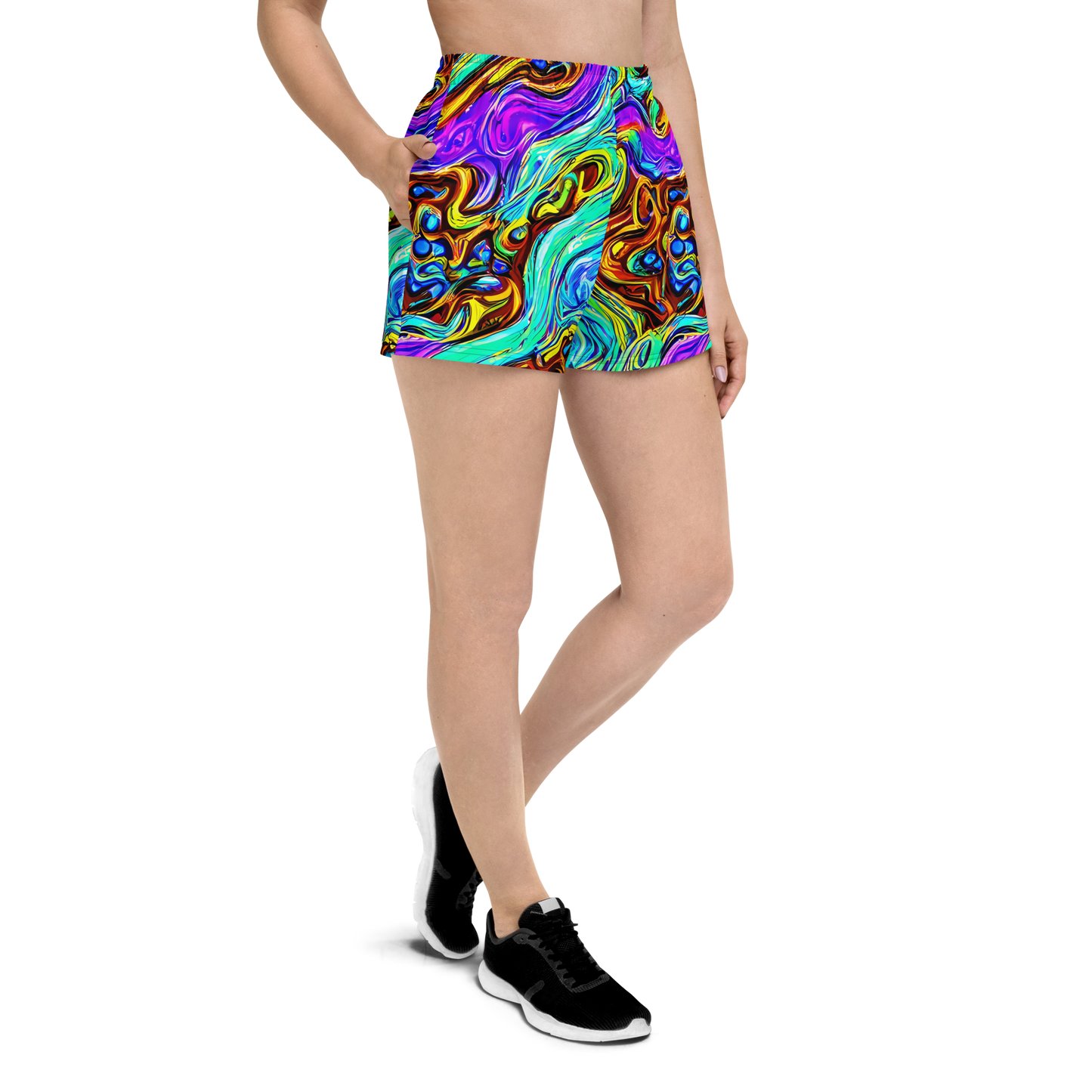 Women’s Athletic Shorts - Mystic Iridescence