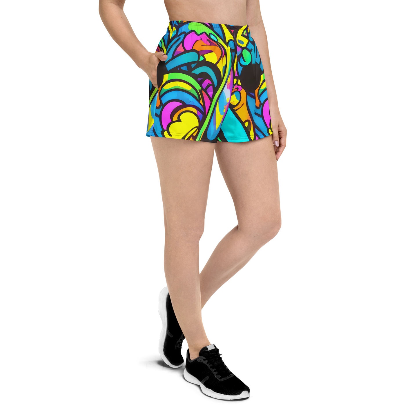 Women’s Athletic Shorts - Kaleidoscopic Flow